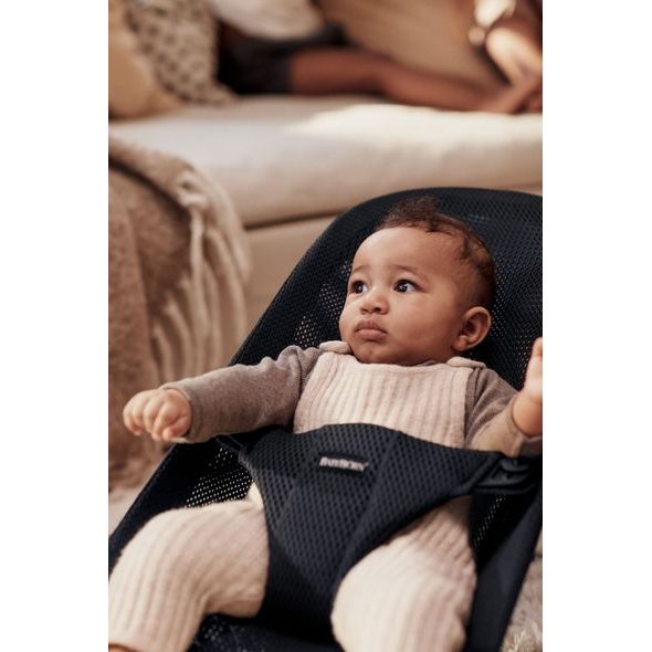 BABYBJORN POTAH NA LEHÁTKO BALANCE BLISS BLACK MESH - LEHÁTKA A HOUPADLA - SPINKÁNÍ