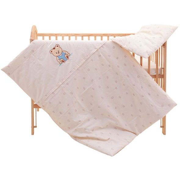 SCARLETT DĚTSKÉ POVLEČENÍ 2-DÍLNÉ MÉĎA BÉŽOVÉ 100X135CM - POVLEČENÍ DO POSTÝLKY - SPINKÁNÍ