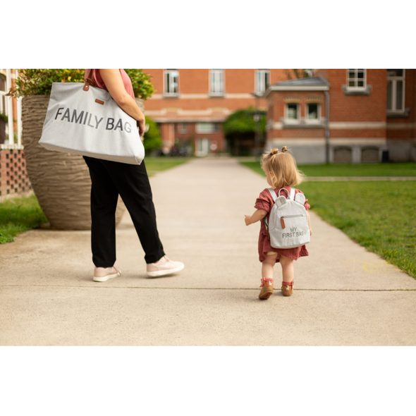 CHILDHOME CESTOVNÍ TAŠKA FAMILY BAG CANVAS GREY - PŘEBALOVACÍ TAŠKY - KOČÁRKY A PŘÍSLUŠENSTVÍ