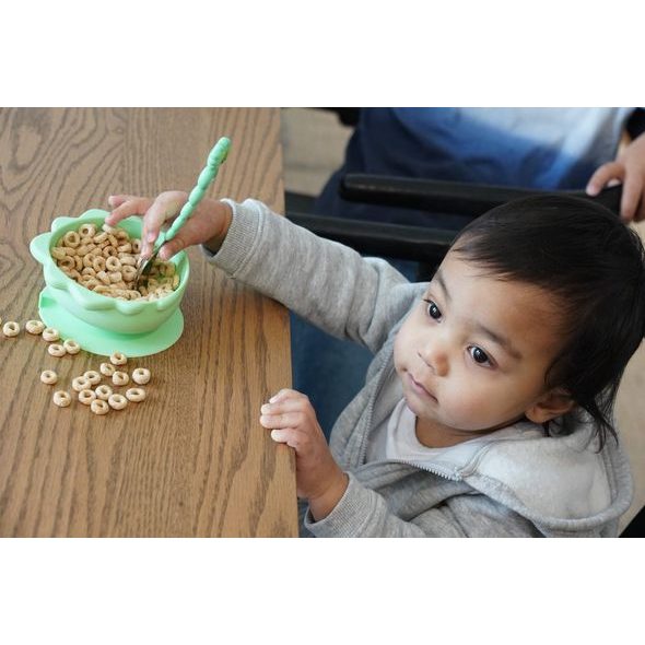 MELII SILIKONOVÁ MISTIČKA S PŘÍSAVKOU 300 ML, 2KS - DINOSAUR - MISKY, TALÍŘKY A PODLOŽKY - KRMENÍ