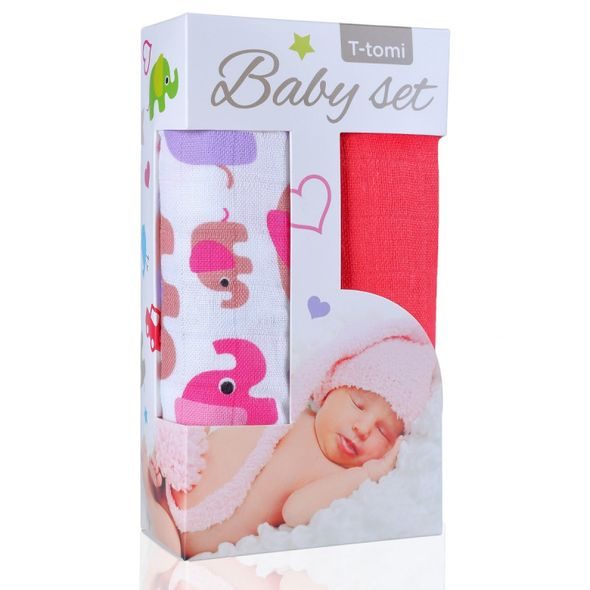 T-TOMI BABY SET - BAMBUSOVÉ OSUŠKY JEDNOBAREVNÉ - OSUŠKY A DĚTSKÉ ŽUPANY - KOUPÁNÍ A ZDRAVÍ