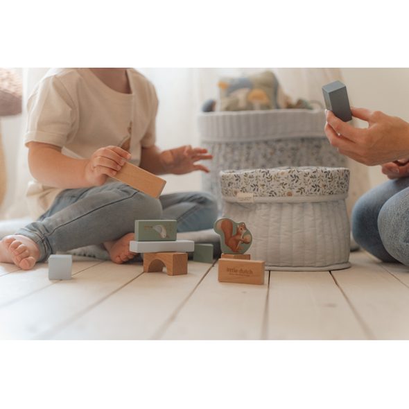 LITTLE DUTCH KOSTKY DŘEVĚNÉ 50 KS V TUBĚ FOREST FRIENDS - KOSTKY - PRO DĚTI