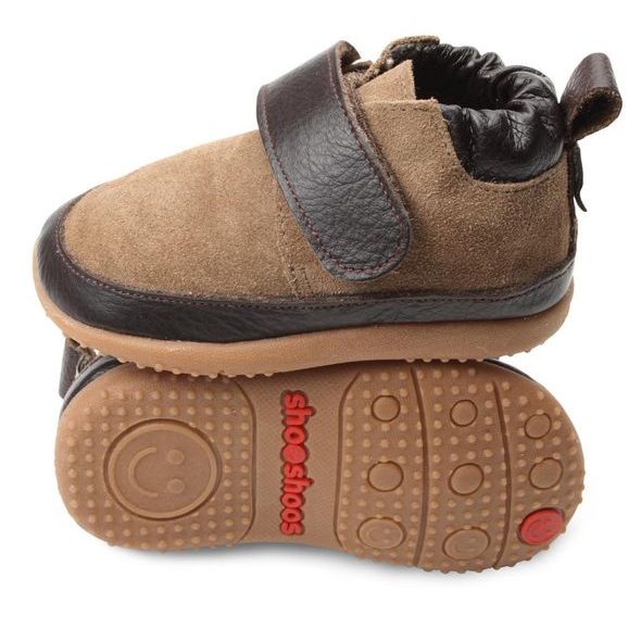 SHOOSHOOS DĚTSKÉ KOŽENÉ BOTY S PODRÁŽKOU SAND SMILEY - BOTIČKY - PRO DĚTI
