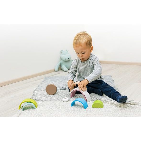 ZOPA DŘEVĚNÁ SKLADACÍ DUHA - MOTORICKÉ A HRY - PRO DĚTI