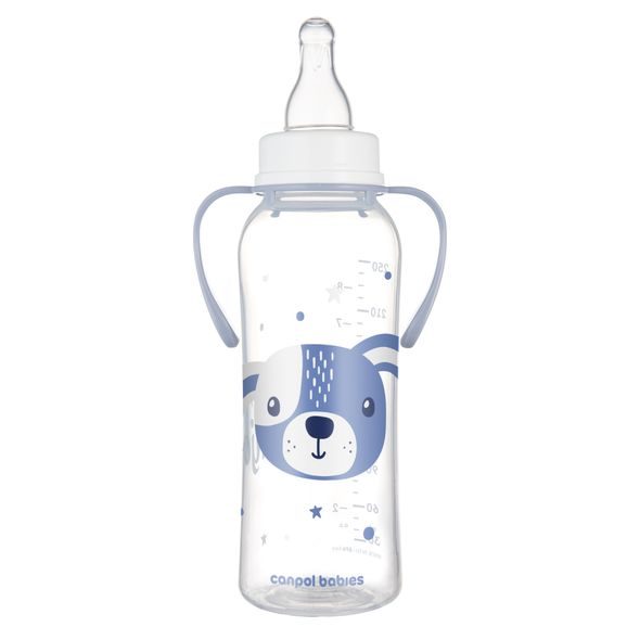 CANPOL BABIES LAHEV ÚZKOHRDLÁ S ÚCHYTY CUTE ANIMALS 250ML PEJSEK - KOJENECKÉ LAHVE - KRMENÍ