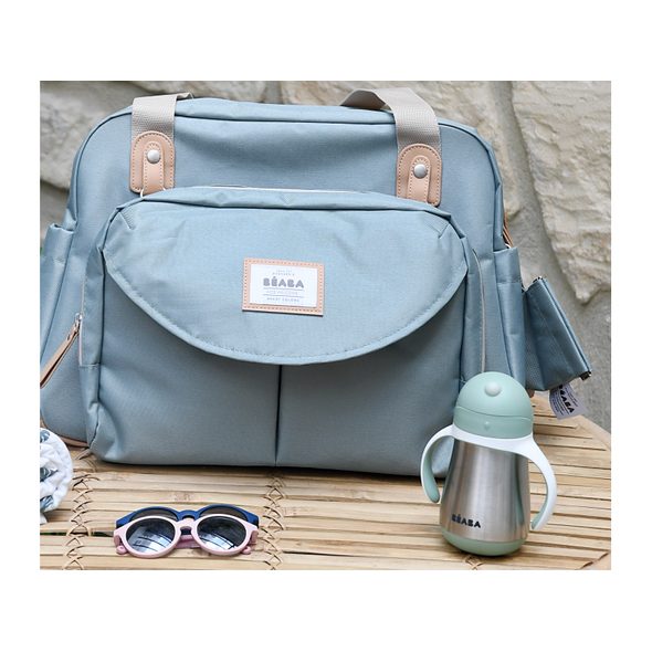 BEABA HRNEK TERMOIZOLAČNÍ S BRČKEM NEREZ 250ML SAGE GREEN - TERMOOBALY A TERMOSKY - KRMENÍ