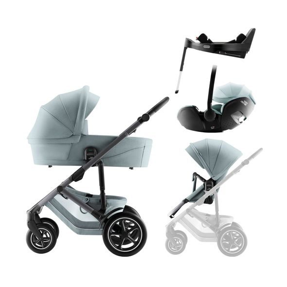 BRITAX-RÖMER SET KOČÁREK SMILE 5Z + HLUBOKÁ KORBA + AUTOSEDAČKA BABY-SAFE PRO + VARIO BASE 5Z STYLE - KOMBINACE S PŘÍSLUŠENSTVÍM - KOČÁRKY A PŘÍSLUŠENSTVÍ