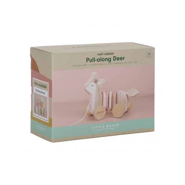LITTLE DUTCH TAHACÍ SRNKA DŘEVĚNÁ FAIRY GARDEN - TAHACÍ A TLAČÍCÍ - PRO DĚTI