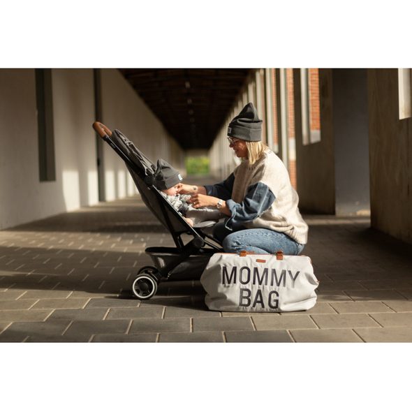 CHILDHOME PŘEBALOVACÍ TAŠKA MOMMY BAG CANVAS GREY - PŘEBALOVACÍ TAŠKY - KOČÁRKY A PŘÍSLUŠENSTVÍ