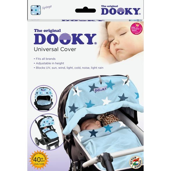 DOOKY DESIGN CLONA BABY BLUE / BLUE STARS - STŘÍŠKY A STÍNÍTKA - AUTOSEDAČKY A PŘÍSLUŠENSTVÍ