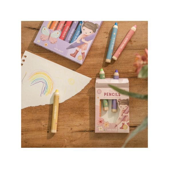 LITTLE DUTCH PASTELKY 6 KS ROSA - LITTLE DUTCH - PRO DĚTI