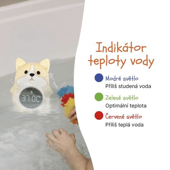 ZOPA SILIKONOVÝ DIGITÁLNÍ TEPLOMĚR 3V1 - NOČNÍ SVĚTLA - SPINKÁNÍ