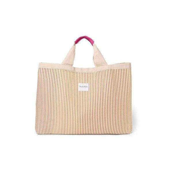 STUDIO NOOS POPLIN BEACH BAG PLÁŽOVÁ TAŠKA BUTTER YELLOW STRIPPED - DOPLŇKY - PRO MAMINKY