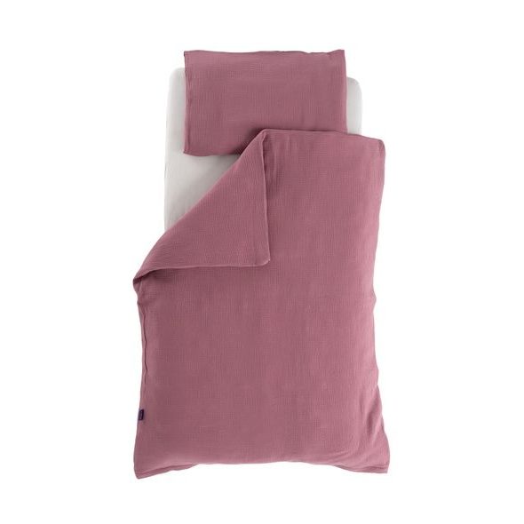 TRÄUMELAND POVLEČENÍ MUSSELIN 100/135 + 40/60 PFLAUME - POVLEČENÍ DO POSTÝLKY - SPINKÁNÍ