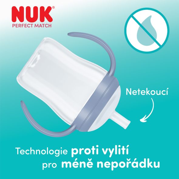NUK PERFECT MATCH LAHVIČKA NA UČENÍ S BRČKEM PENGUIN 150 ML - KOJENECKÉ LAHVE - KRMENÍ