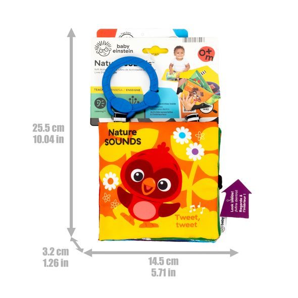 BABY EINSTEIN KNIHA PLNÁ AKTIVIT MULTISENZORICKÁ NATURE SOUNDS™, 0M+ - KNÍŽKY PRO NEJMENŠÍ - PRO DĚTI