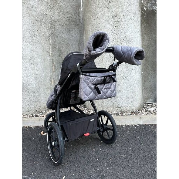 PINKIE ORGANIZÉR GREY SQUARE CLOSED - ORGANIZÉRY A KOŠÍKY - KOČÁRKY A PŘÍSLUŠENSTVÍ