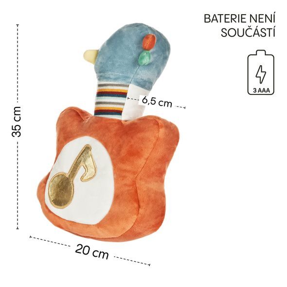 ZOPA PLYŠOVÁ HUDEBNÍ HRAČKA 3V1 - HRAČKY SE ZVUKY - PRO DĚTI