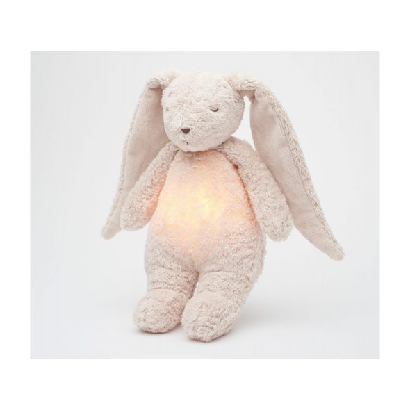 MOONIE USÍNÁČEK ZAJÍČEK 2.0 ORGANIC ROSE - USÍNÁČCI ŠUMÍCÍ / S TLUKOTEM - PRO DĚTI