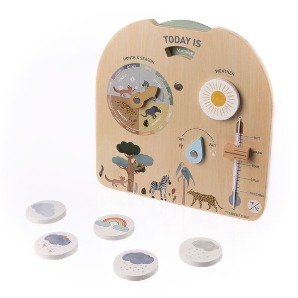 ZOPA DŘEVĚNÁ MONTESSORI DESKA POČASÍ - AKTIVNÍ HRAČKY - PRO DĚTI