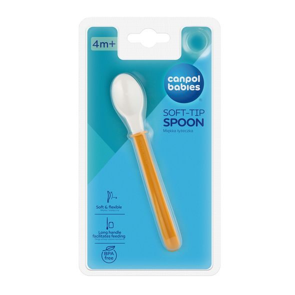 CANPOL BABIES LŽIČKA SILIKONOVÁ DLOUHÁ 1KS ŽLUTÁ - LŽIČKY A PŘÍBORY - KRMENÍ