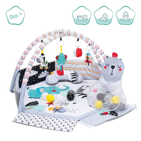 FILLIKID DEKA S HRAZDOU S MÍČKY GREY - HRACÍ PODLOŽKY NA ZEM - SPINKÁNÍ