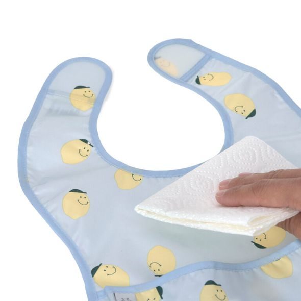 LÄSSIG BABIES LIGHTWEIGHT BIB HAPPY FRUITS LEMON - BRYNDÁKY - KRMENÍ