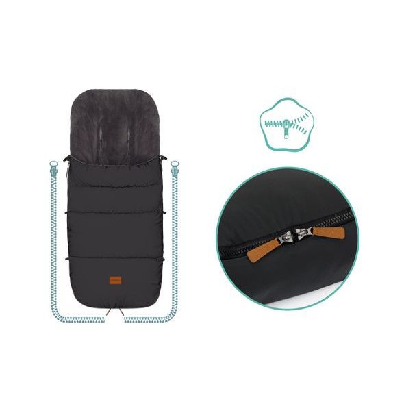 FILLIKID FUSAK ZIMNÍ KINLEY REFLECT BLACK - FUSAKY DO KOČÁRKU - KOČÁRKY A PŘÍSLUŠENSTVÍ