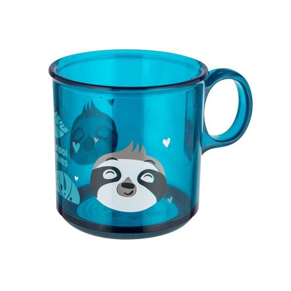 CANPOL BABIES HRNEČEK PROTISKLUZOVÝ EXOTIC ANIMALS 170ML MODRÝ - DĚTSKÉ HRNEČKY - KRMENÍ