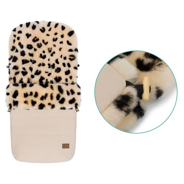 FILLIKID FUSAK ZIMNÍ Z MERINO JEHNĚČÍ KOŽEŠINY BERNINA SNOW LEOPARD NATURE - FUSAKY DO KOČÁRKU - KOČÁRKY A PŘÍSLUŠENSTVÍ