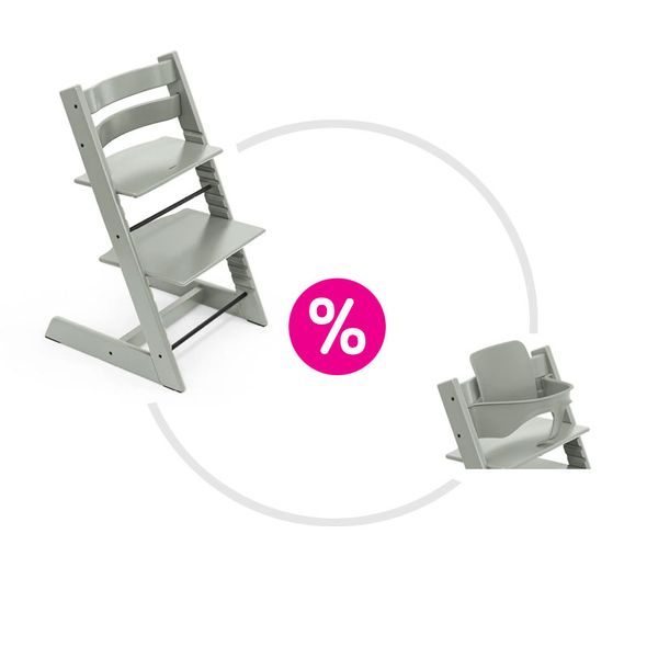 STOKKE® TRIPP TRAPP® + BABY SET ZDARMA - JÍDELNÍ ŽIDLIČKY DŘEVĚNÉ - KRMENÍ