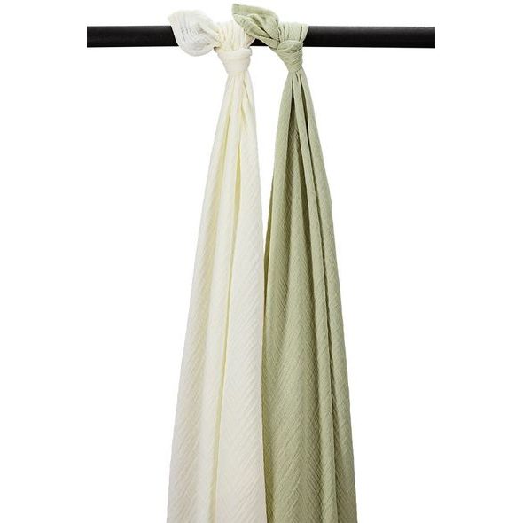 MEYCO MUŠELÍNOVÉ PLENY 2-BALENÍ NATURAL/SOFT OLIVE - LÁTKOVÉ PLENY ALL IN ONE - PŘEBALOVÁNÍ
