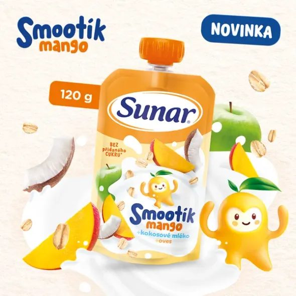 SUNAR SMOOTHÍK DĚTSKÁ KAPSIČKA MANGO 120G - KAPSIČKY - KRMENÍ