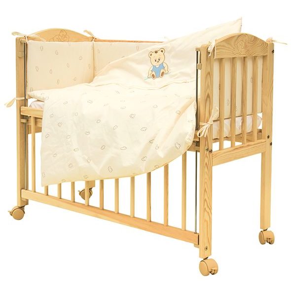 SCARLETT SOUPRAVA DO POSTÝLKY BABY 7-DÍLNÁ MÉĎA BÉŽOVÁ 90X41CM - POVLEČENÍ DO POSTÝLKY - SPINKÁNÍ