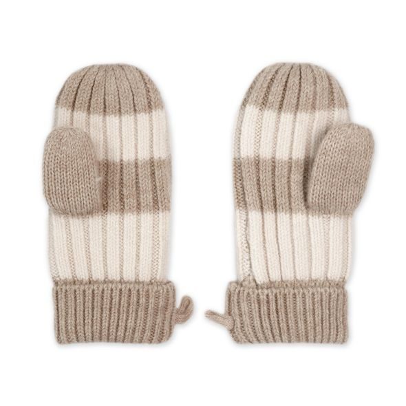 LODGER RUKAVICE STRIPE MERINO BEIGE VEL. 1 - 2 ROKY - RUKAVIČKY, ŠÁTKY, NÁKRČNÍKY - PRO DĚTI