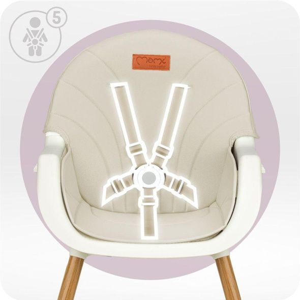 MOMI JÍDELNÍ ŽIDLIČKA MOMI REKI BÉŽOVÁ - JÍDELNÍ ŽIDLIČKY PLASTOVÉ - KRMENÍ