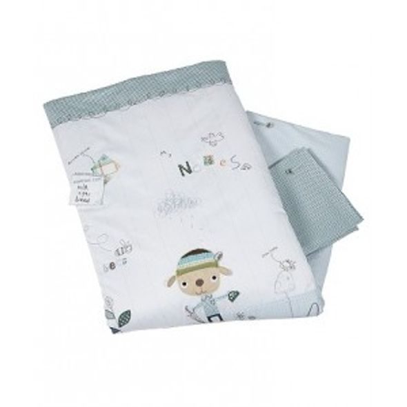 MAMAS&PAPAS PŘIKRÝVKA A POVLAK NA POLŠTÁŘ SCRAPBOOK - POVLEČENÍ DO POSTÝLKY - SPINKÁNÍ