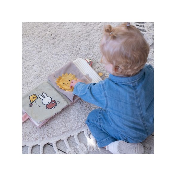 LITTLE DUTCH TEXTILNÍ KNÍŽKA S AKTIVITAMI KRÁLÍČEK MIFFY FLUFFY PINK - KNÍŽKY PRO NEJMENŠÍ - PRO DĚTI