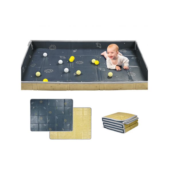 TAF TOYS HRACÍ PODLOŽKA PĚNOVÁ S MÍČKY BLUE YELLOW - HRACÍ PODLOŽKY NA ZEM - SPINKÁNÍ