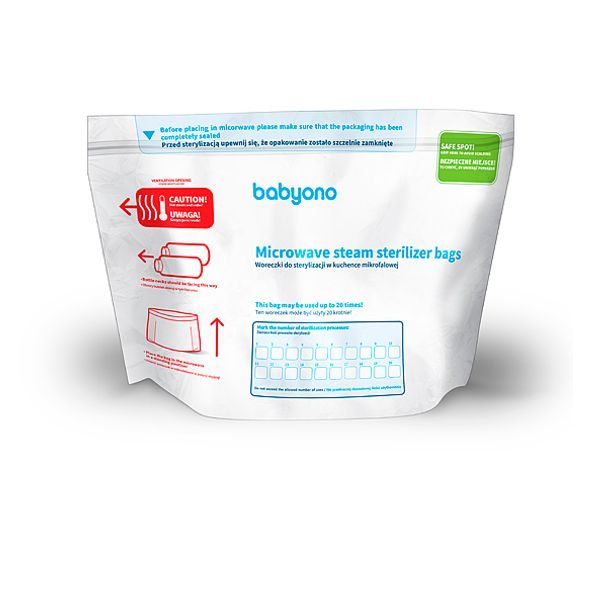 BABYONO SÁČKY STERILIZAČNÍ DO MIKROVLNKY, 5 KS - STERILIZÁTORY - KRMENÍ