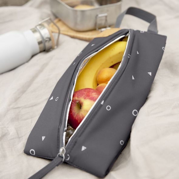 LÄSSIG CASUAL INSULATED POUCH UNIVERSE ANTHRACITE - KRABIČKY NA SVAČINU - KRMENÍ