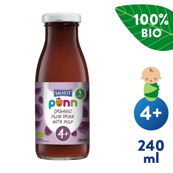 SALVEST PÕNN BIO ŠVESTKOVÁ ŠŤÁVA S DUŽINOU 240ML - NÁPOJE - KRMENÍ