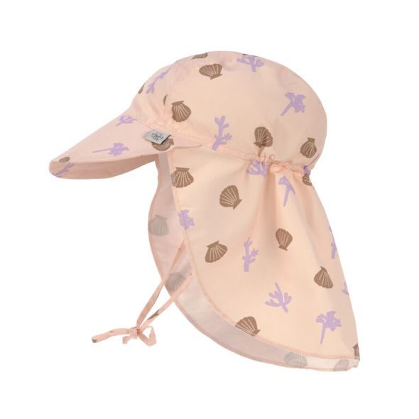 LÄSSIG SPLASH SUN PROTECTION FLAP HAT CORALS PEACH ROSE 3-6M - ČEPIČKY A KLOBOUČKY - PRO DĚTI