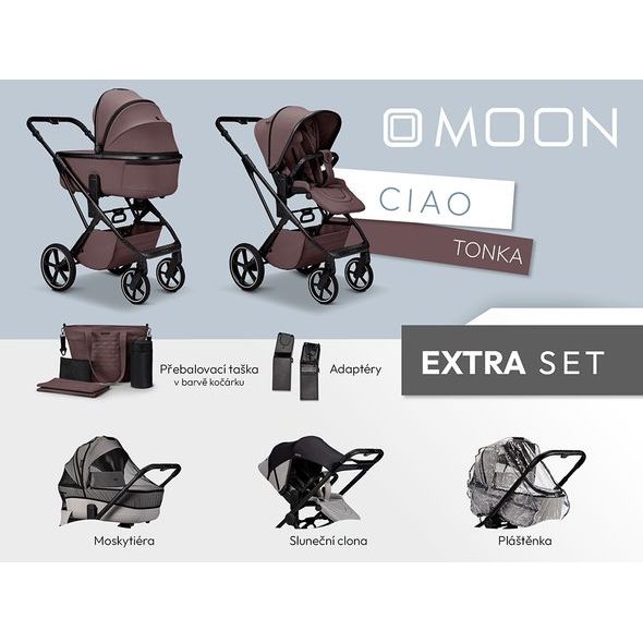 MOON CIAO EXTRA SET - TONKA - KOMBINACE S PŘÍSLUŠENSTVÍM - KOČÁRKY A PŘÍSLUŠENSTVÍ