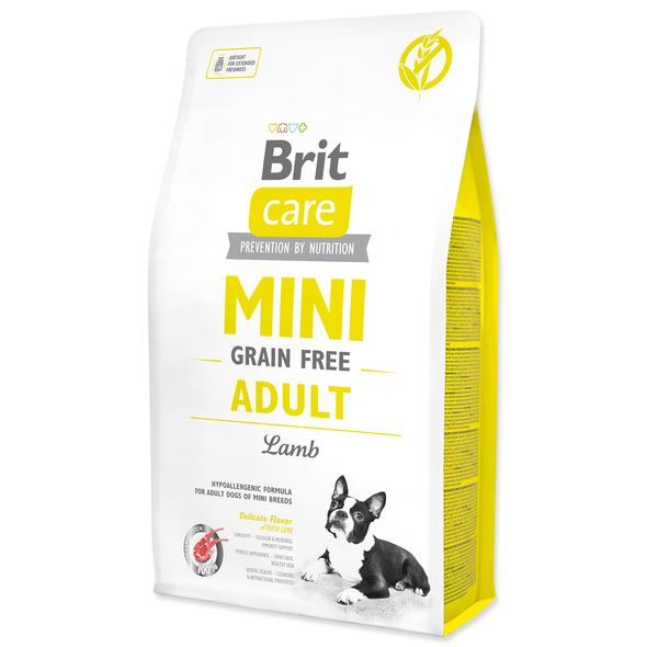 BRIT CARE MINI GRAIN FREE ADULT LAMB 2KG - GRANULE PRO PSY - CHOVATELSKÉ POTŘEBY MALVÍKZOO