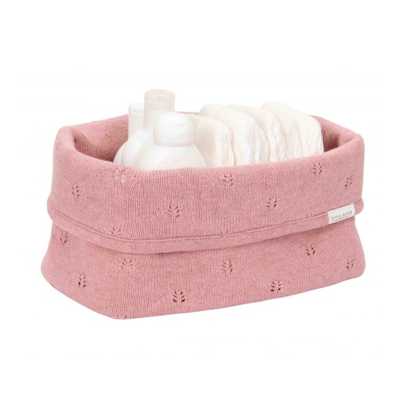 LITTLE DUTCH KOŠÍK PLETENÝ VELKÝ PURE PINK BLUSH - ORGANIZÉRY NA PŘEBALOVACÍ PULT - PŘEBALOVÁNÍ