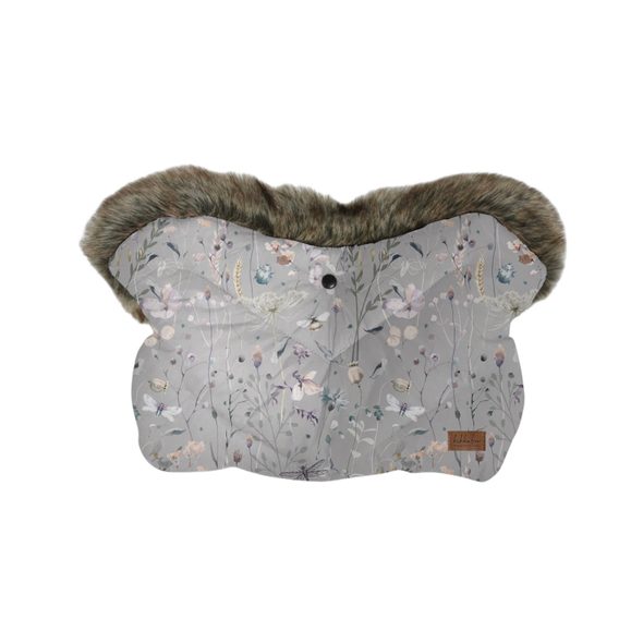 KIKKABOO RUKAVICE NA KOČÁREK DREAMY FIELDS GREY - RUKÁVNÍKY NA KOČÁREK - KOČÁRKY A PŘÍSLUŠENSTVÍ