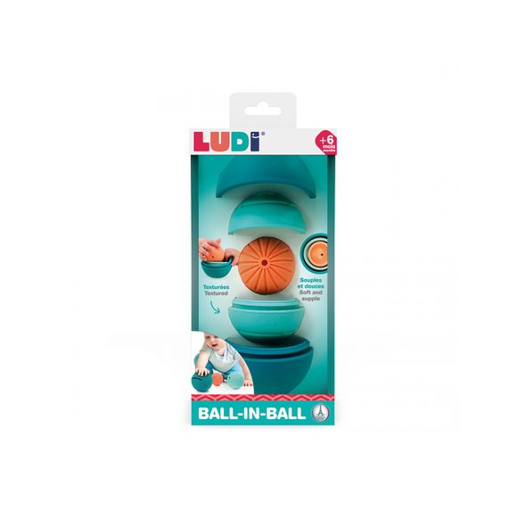 LUDI MÍČKY SILIKONOVÉ BALL IN BALL - PUZZLE - PRO DĚTI