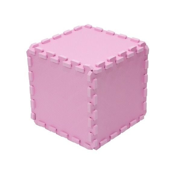 RIALTO BABY HRACÍ PODLOŽKA PUZZLE S OKRAJEM PINK 92X122 CM - HRACÍ PODLOŽKY NA ZEM - SPINKÁNÍ