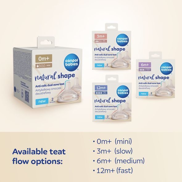 CANPOL BABIES SAVIČKA K LAHVI NATURAL SHAPE 3M+ 2KS - SAVIČKY A PÍTKA - KRMENÍ